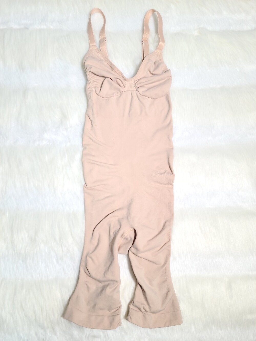 SKIMS Seamless Sculpt Mid Thigh Bodysuit Mica XXS-XS NEW
